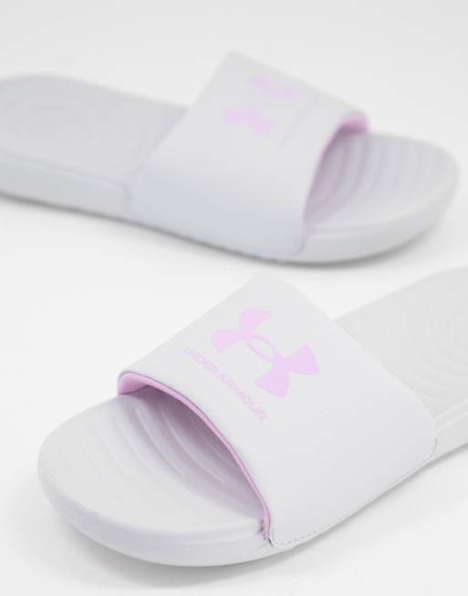 White under hot sale armour slides