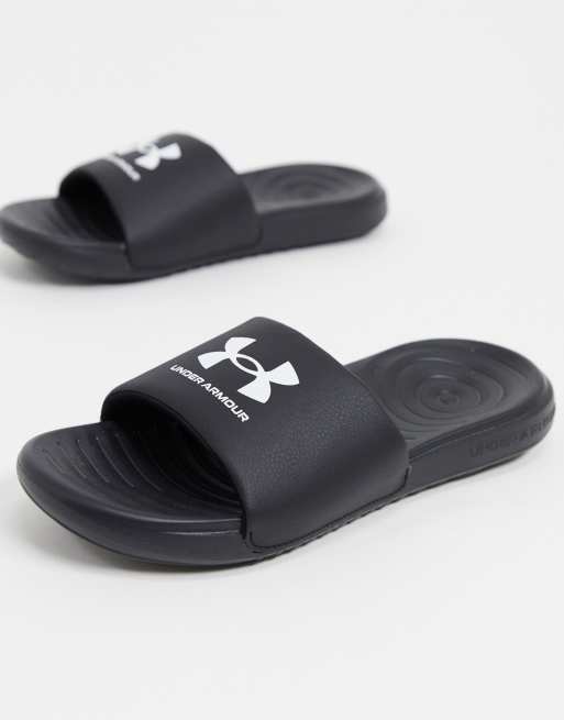 Under Armour Ansa fixed slides in black