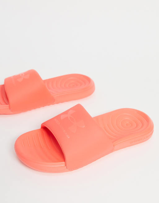 Under Armour Ansa fixed slides in red