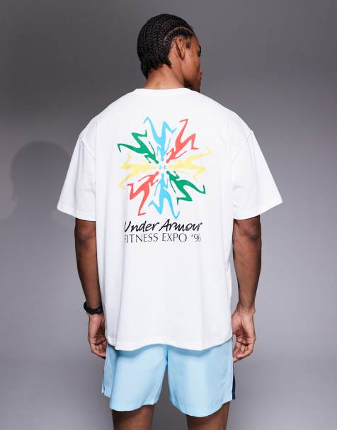 Under Armour back graphic fitness t-shirt in white - view 1