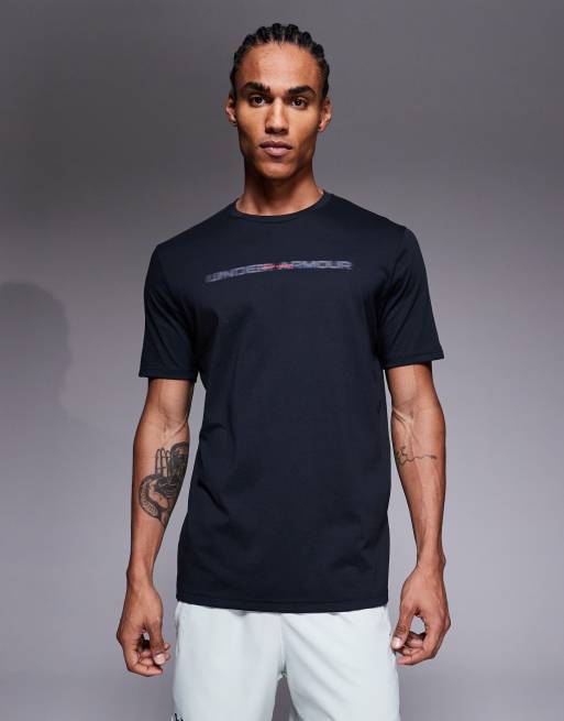 Under Armour back print short sleeve t-shirt in black, 3 of 5