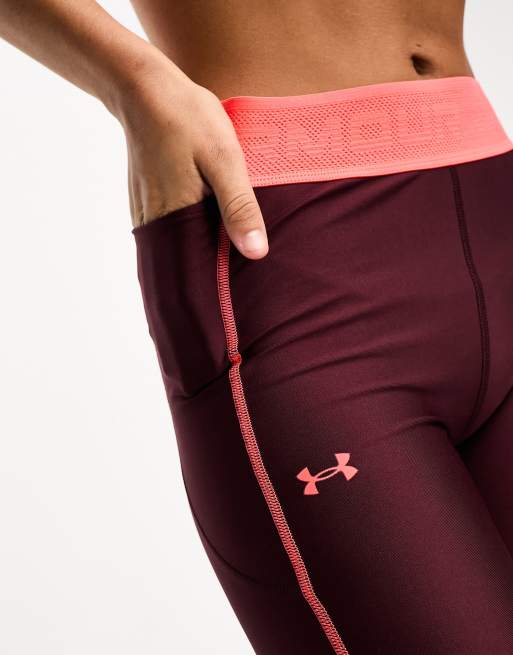 Under armour sales burgundy leggings