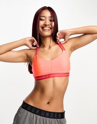 Under Armour Crossback Low support sports bra in red - ASOS Price Checker