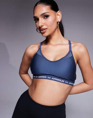 Under Armour - Brassière de sport croisée au dos - Gris