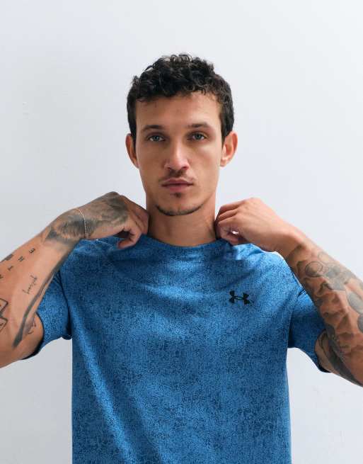 Under Armour - camiseta de manga corta Tech Pixelate en azul, 2 de 9