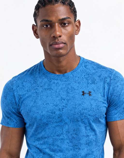 Under Armour - camiseta de manga corta Tech Pixelate en azul, 8 de 9