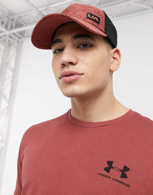 Red under armour clearance hat