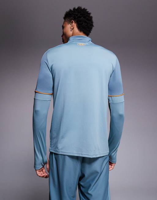 Under Armour - Challenger - Blå/orange træningstrøje med kvart lynlås, 3 af 5