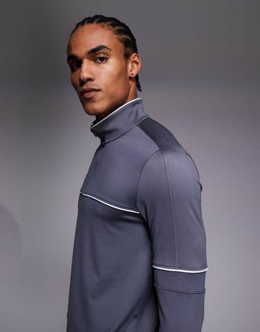 Under Armour – Challenger – Ciemnoszary top treningowy z suwakiem pod szyją, 4 z 5
