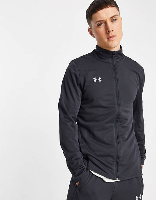 Under Armour Challenger II knit tracksuit in charcoal