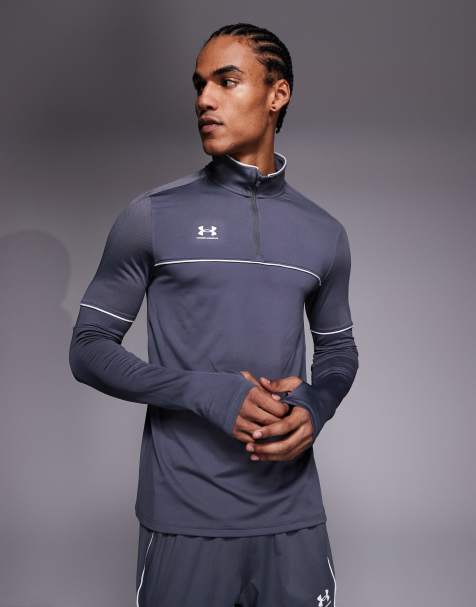 Under Armour – Challenger – Mörkgrå träningstopp med kvartslång dragkedja - view 1