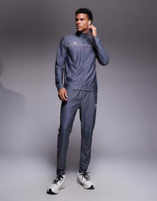 Under Armour Under Armour Challenger tracksuit in castlerock grey and white