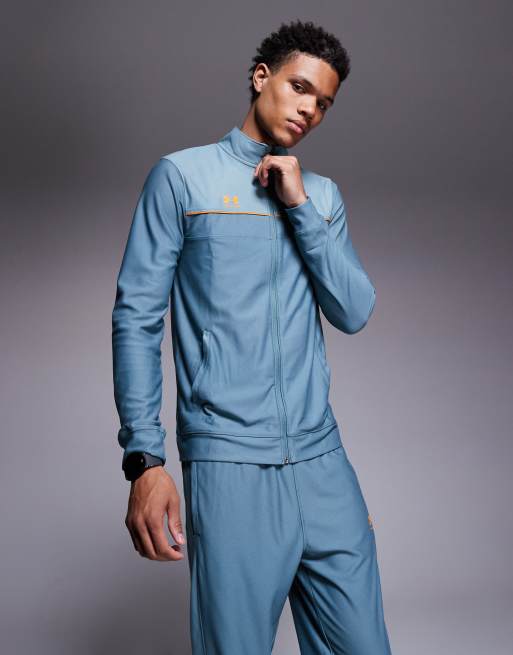 Under Armour Challenger tracksuit in jasper blue and orange | ASOS