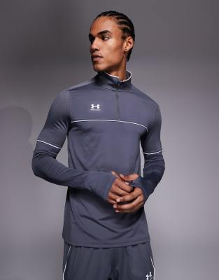 Under Armour Under Armour Challenger training quarter-zip top in castlerock grey