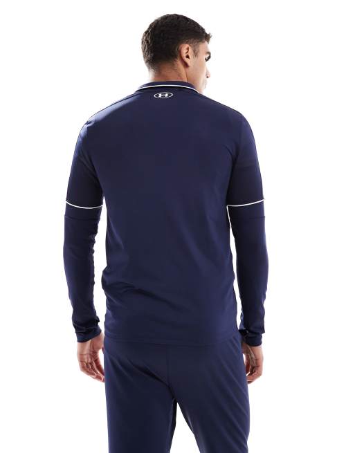 Under Armour Challenger training quarter-zip top in midnight navy and white, 3 of 4