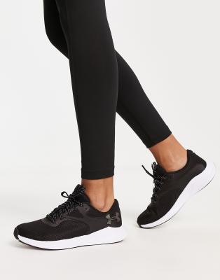 Under Armour Charged Aurora 2 trainers in black and white