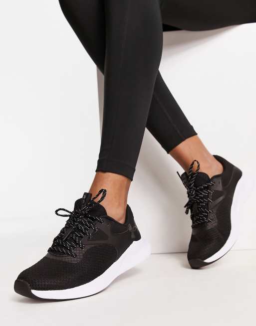 Under Armour Charged Aurora 2 Women's Cross Trainers, Black/Metallic Warm  Silver at John Lewis & Partners