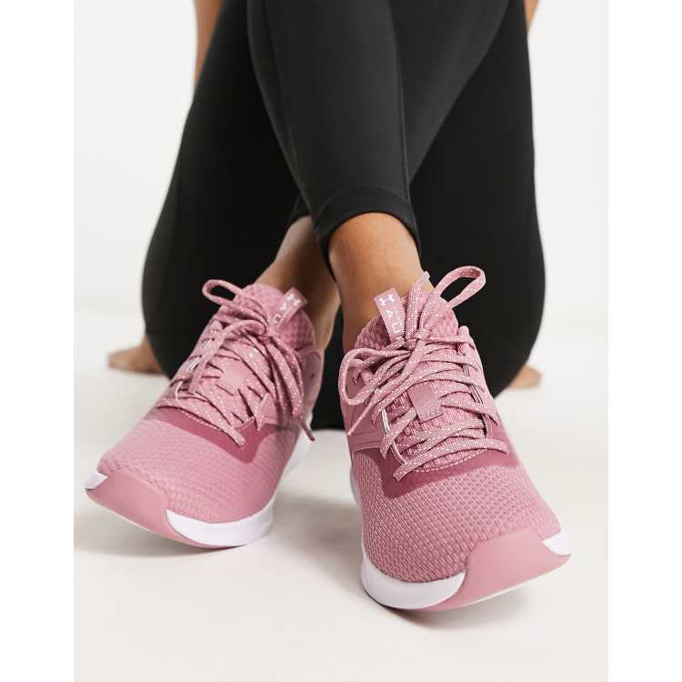 Under armour store pink trainers