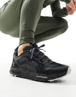 Under Armour Charged Bandit TR 2 trainers in black camo sole