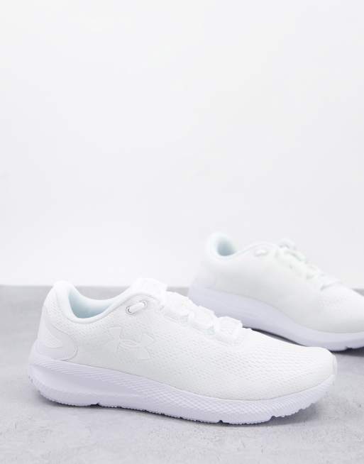 Under Armour Charged Pursuit 2 trainers in white