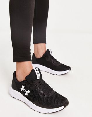 Mens Grey & Black Under Armour Charged Pursuit 3 Trainers