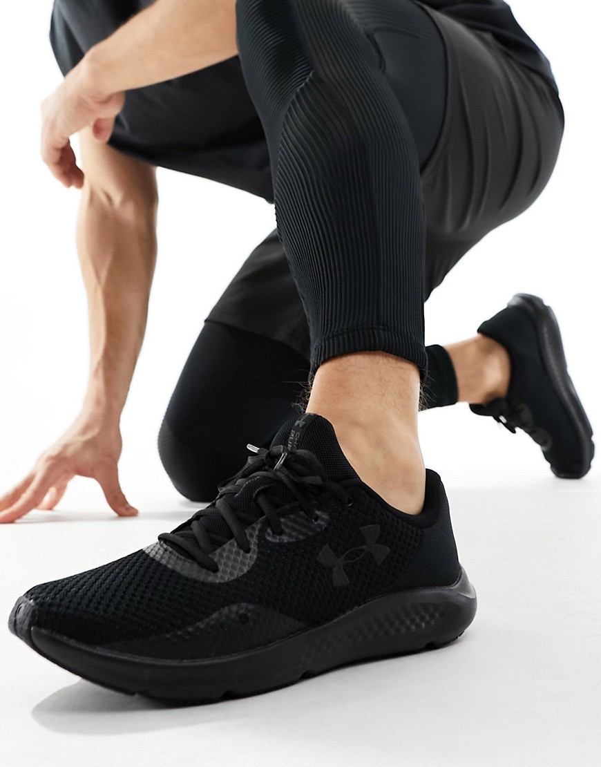 Under Armour Charged Pursuit 3 trainers in all black
