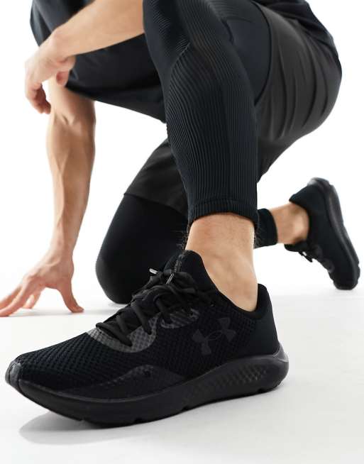 Under armour all hot sale black trainers