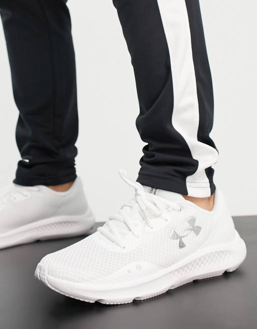 Under Armour Charged Pursuit 3 trainers in white | ASOS