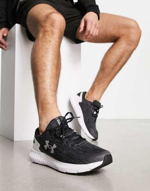 Under Armour Charged Rogue 3 knit trainers in black