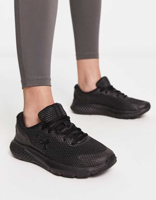 Under Armour Charged Rogue 3 knit trainers in black