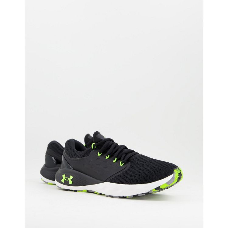 Under Armour Men's Charged Vantage Marble Running Shoes 3024734 002  Black/Yellow