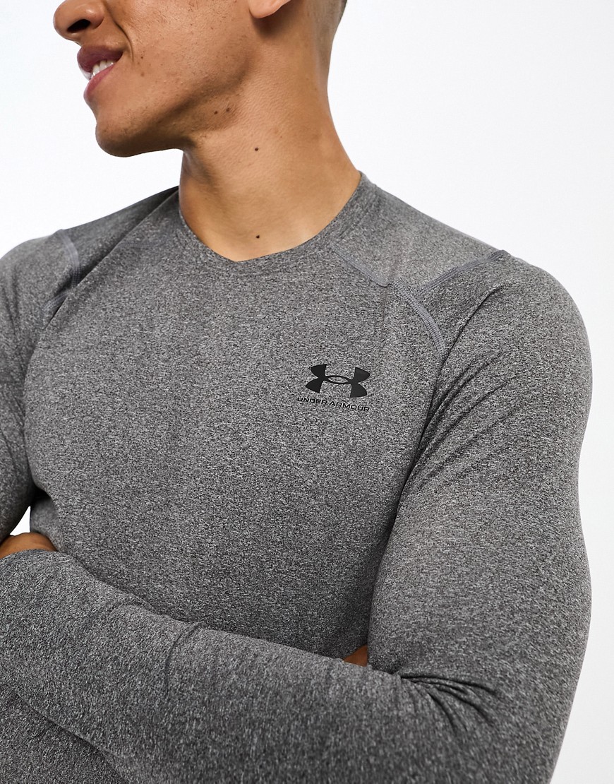 Under Armour Cold Gear Armour long sleeve fitted t-shirt in dark grey