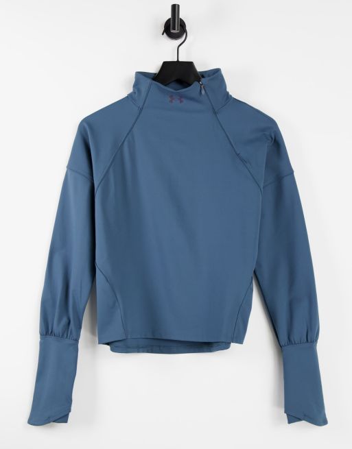 Under Armour Womens Cold Gear Graphic Half Zip Blue