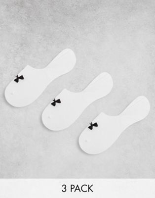 Under Armour core ultra low socks in white 3 pack