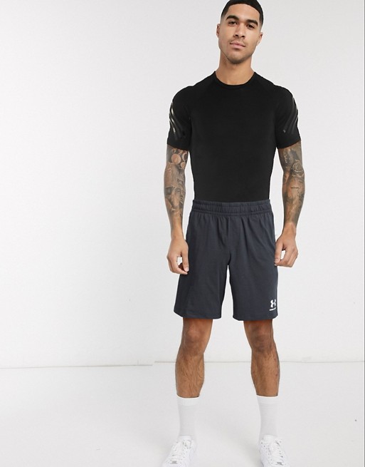 Under Armour cotton logo shorts in black