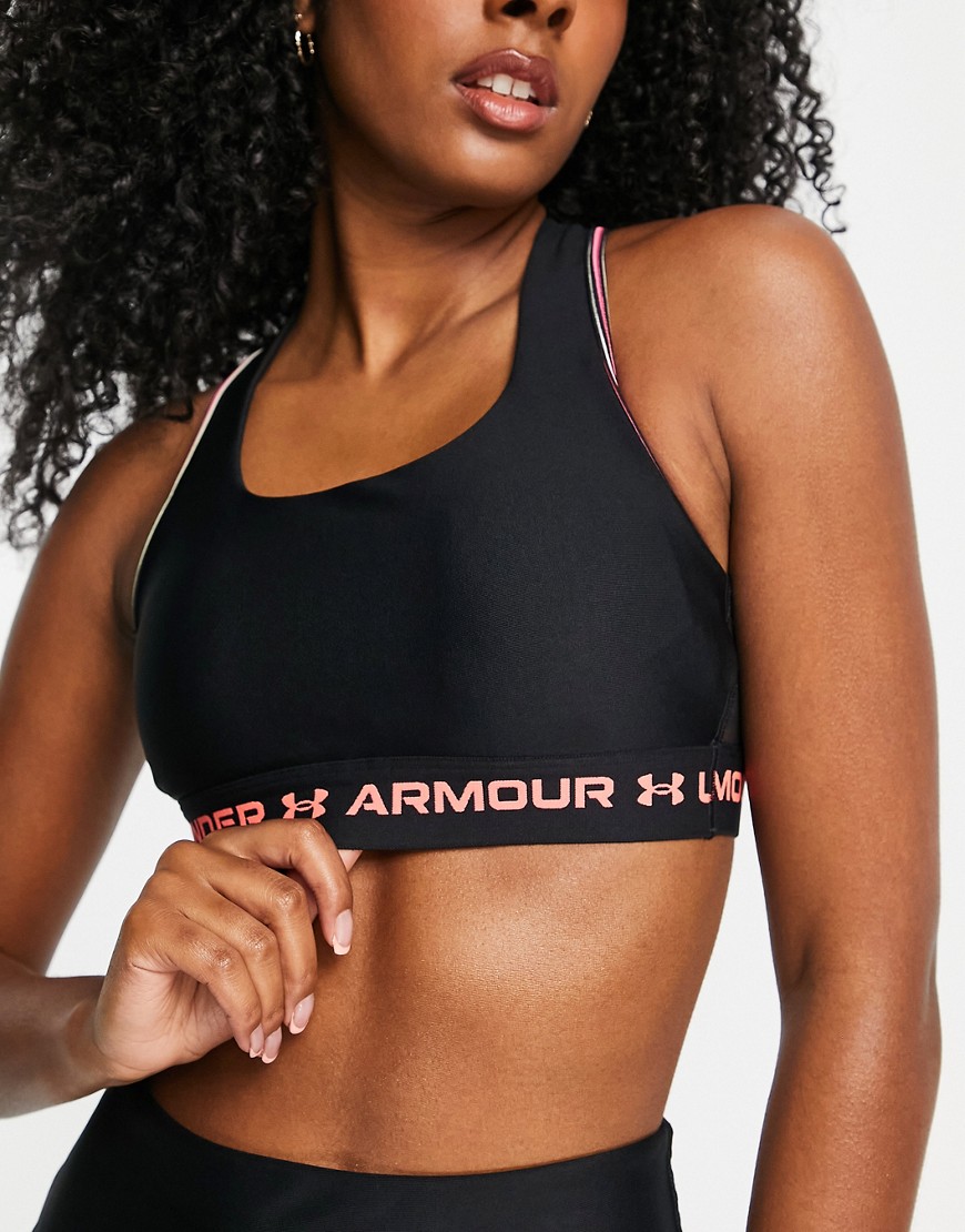 Under Armour Crossback 80s sports bra in black