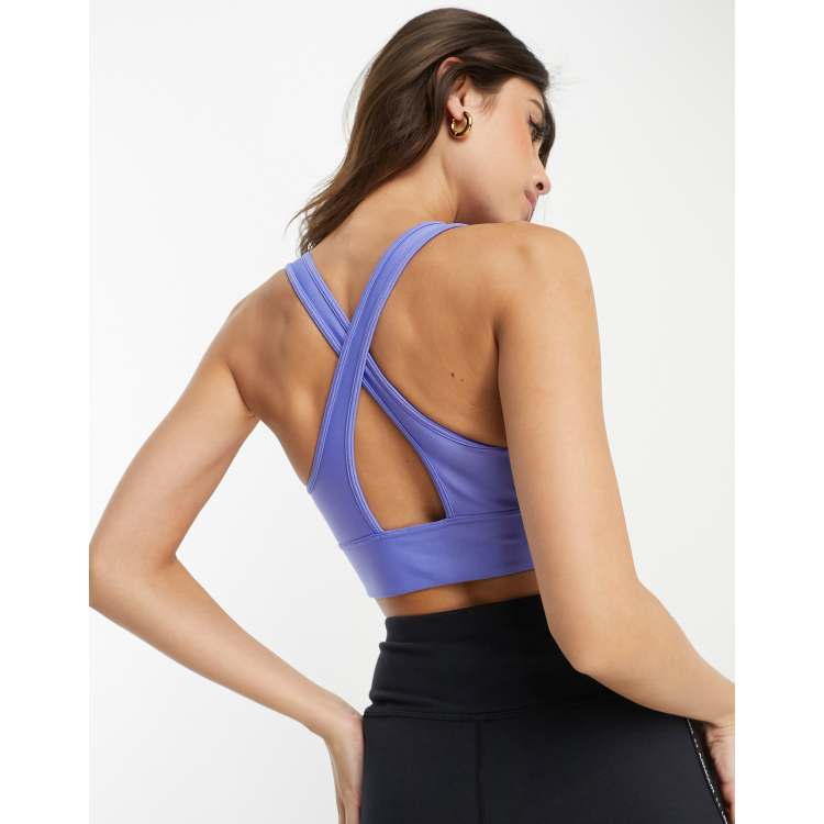 Under Armour Crossback Longline sports bra in purple