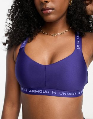 Under Armour Crossback Low support sports bra in navy