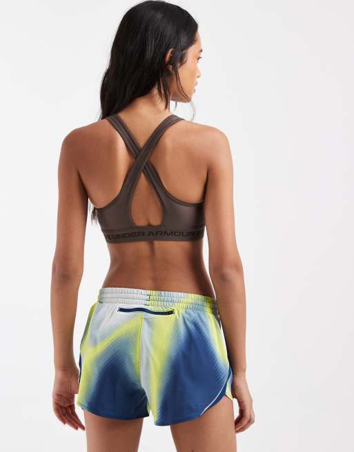 Under Armour Crossback mid bra in brown, 3 of 4