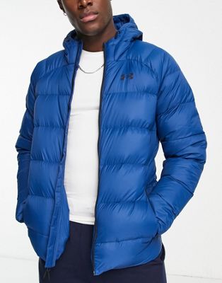 Under Armour down 2.0 puffer jacket with hood in navy