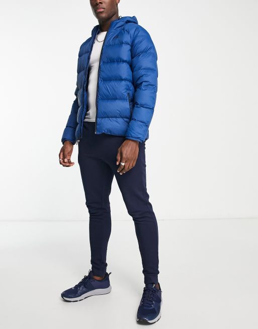 Under Armour down 2.0 puffer jacket hood navy | ASOS