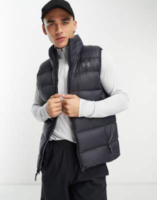 Sweat à Capuche Sans Manches Under Armour Noir Taille M – Idéal Pour Le Sport Ou Le Détente, Fermeture éclair Pratique