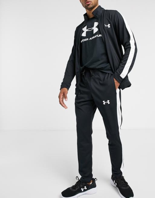 Under Armour Training - Ensemble de survêtement en maille - Noir et blanc