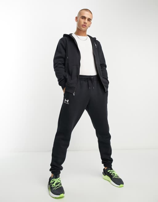 Under Armour Essential co-ord fleece joggers in black