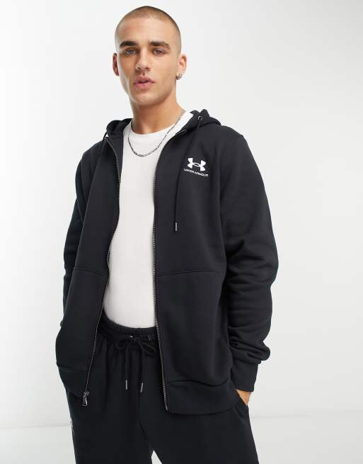 Under Armour, Armour Essential Fleece Full Zip Hoodie Mens, Zip Hoodies