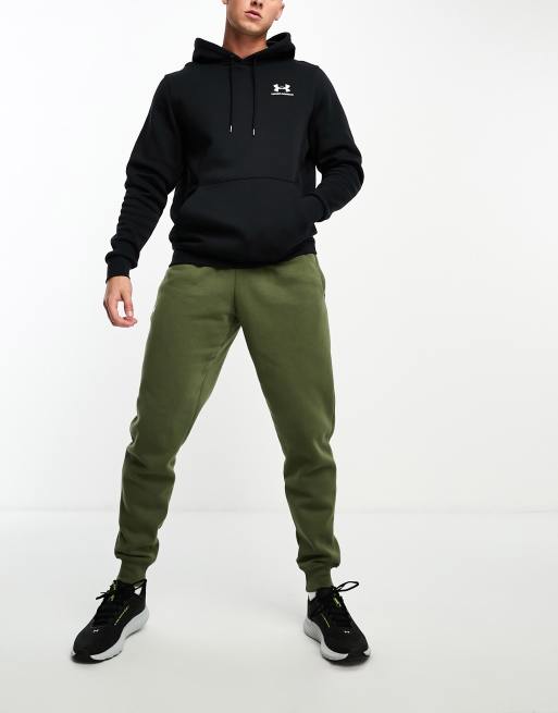 Under Armour ESSENTIAL HOODIE - Hoodie - black/white/black