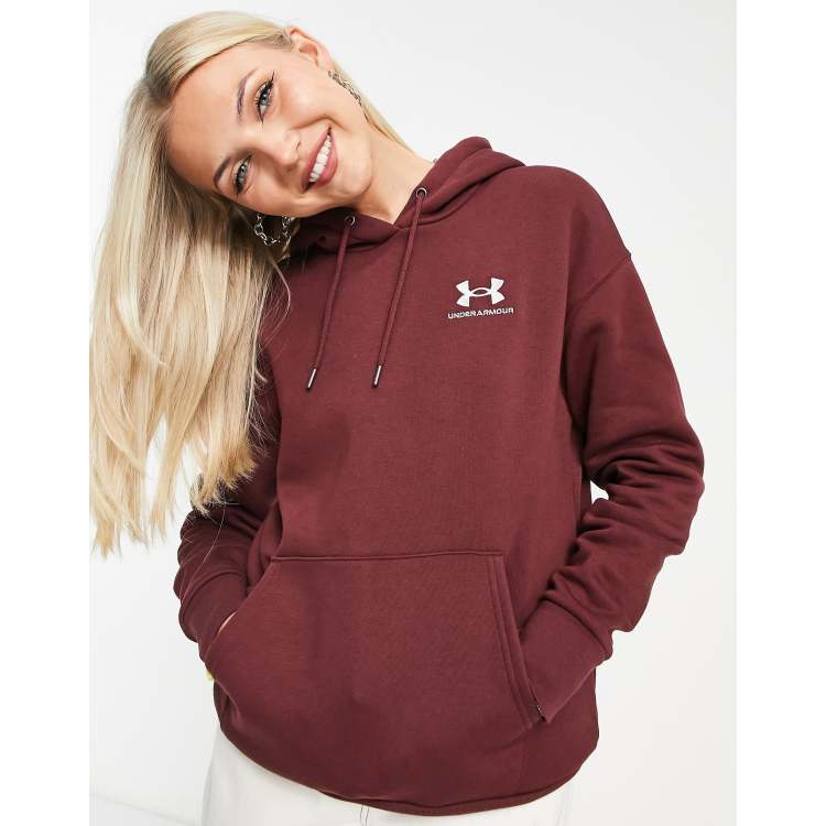 Women's maroon under store armour hoodie