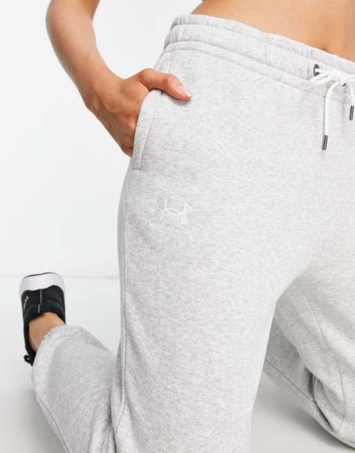  Essential Fleece Joggers, Gray/white - women's trousers - UNDER  ARMOUR - 49.69 € - outdoorové oblečení a vybavení shop