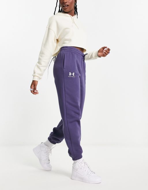 Under Armour UA Essential Fleece Joggers Women - Misty Purple/White