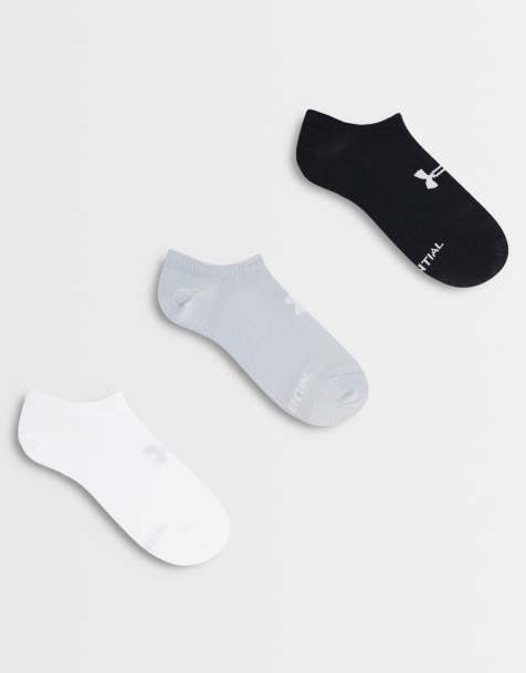 Under Armour Essential no-show 6 pack socks in black - view 1